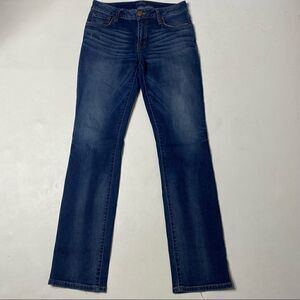 Jacob Davis | Factory Distressed Denim Mid Rose Straight Leg Jeans